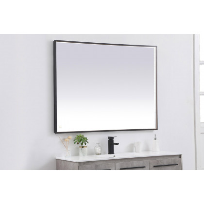 Elegant Wall Mirror - Black, D 48", H 36" (MRE63648BK)
