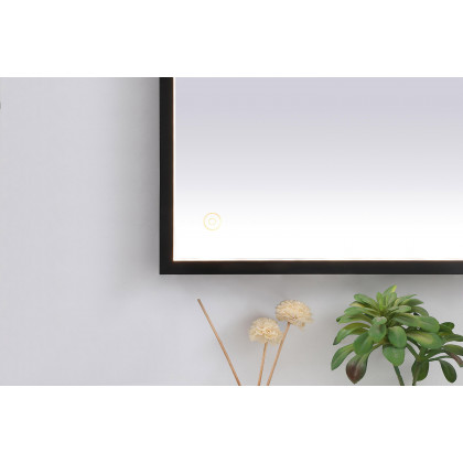 Elegant Wall Mirror - Black, D 48", H 36" (MRE63648BK)