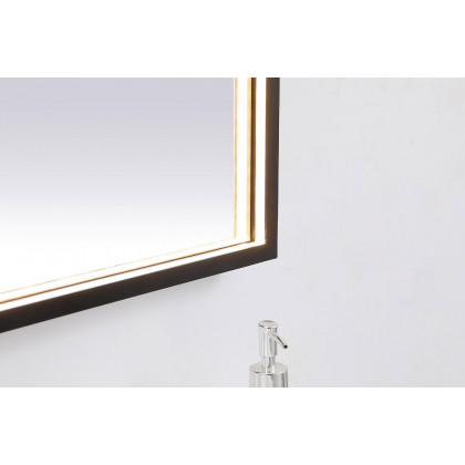 Elegant Wall Mirror - Black, D 48", H 36" (MRE63648BK)