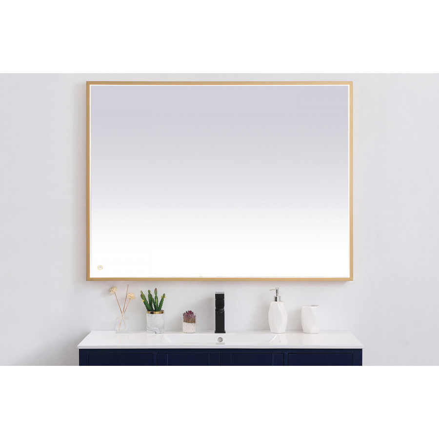 Elegant Wall Mirror - Brass, D 48", H 36" (MRE63648BR)