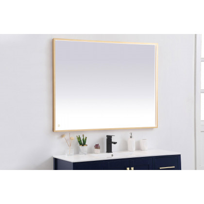 Elegant Wall Mirror - Brass, D 48", H 36" (MRE63648BR)