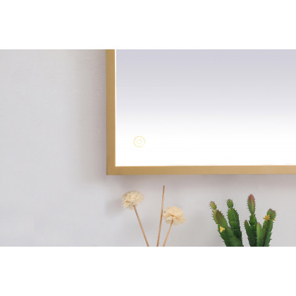 Elegant Wall Mirror - Brass, D 48", H 36" (MRE63648BR)