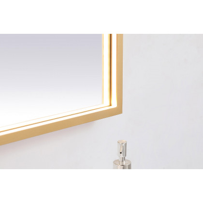 Elegant Wall Mirror - Brass, D 48", H 36" (MRE63648BR)