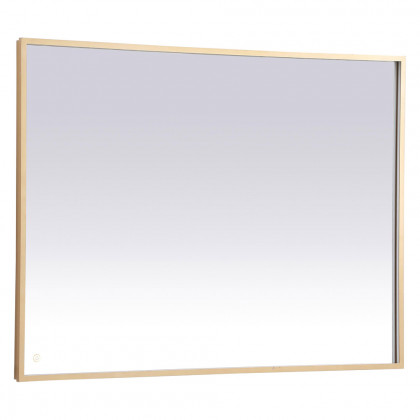Elegant Wall Mirror - Brass, D 48", H 36" (MRE63648BR)