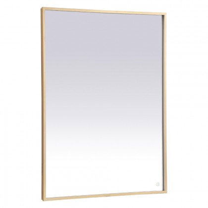Elegant Wall Mirror - Brass, D 48", H 36" (MRE63648BR)