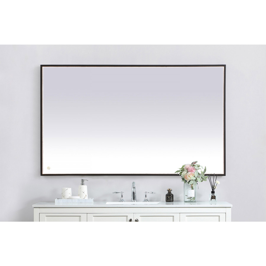 Elegant Wall Mirror - Black, D 60", H 36" (MRE63660BK)