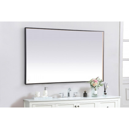 Elegant Wall Mirror - Black, D 60", H 36" (MRE63660BK)