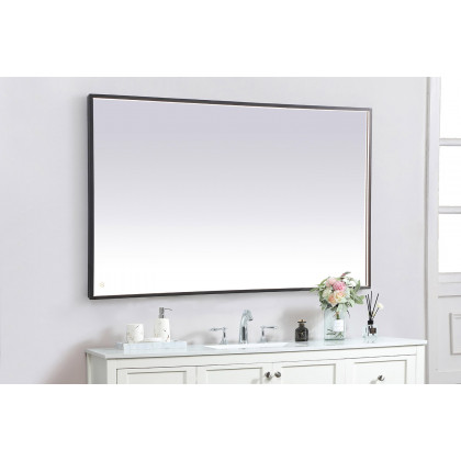Elegant Wall Mirror - Black, D 60", H 36" (MRE63660BK)