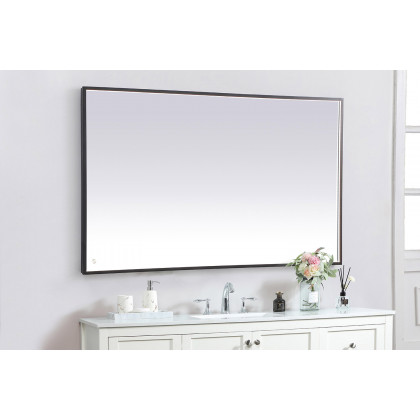 Elegant Wall Mirror - Black, D 60", H 36" (MRE63660BK)