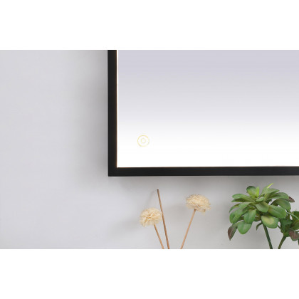 Elegant Wall Mirror - Black, D 60", H 36" (MRE63660BK)