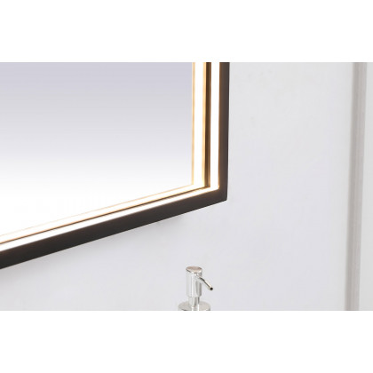 Elegant Wall Mirror - Black, D 60", H 36" (MRE63660BK)