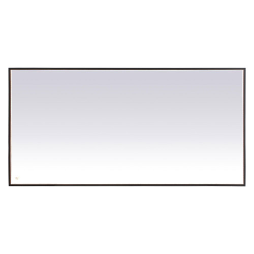 Elegant Wall Mirror - Black, D 72", H 36" (MRE63672BK)