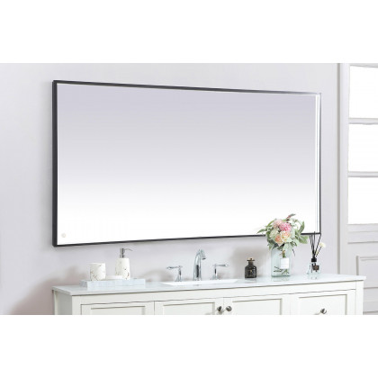 Elegant Wall Mirror - Black, D 72", H 36" (MRE63672BK)