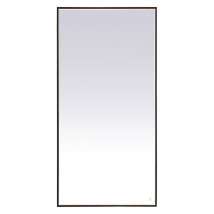 Elegant Wall Mirror - Black, D 72", H 36" (MRE63672BK)