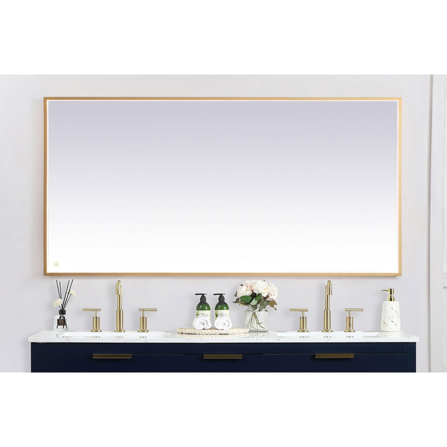 Elegant Wall Mirror - Brass, D 72", H 36" (MRE63672BR)