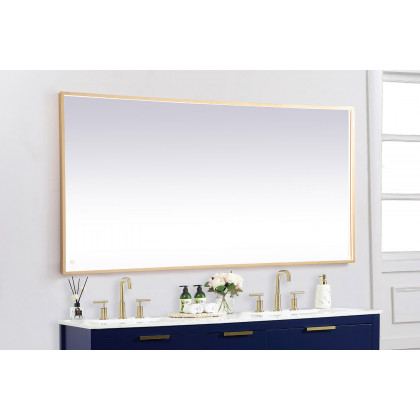Elegant Wall Mirror - Brass, D 72", H 36" (MRE63672BR)