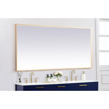 Elegant Wall Mirror - Brass, D 72", H 36" (MRE63672BR)
