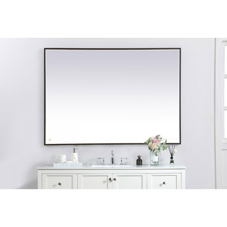 Elegant Wall Mirror - Black, D 60", H 42" (MRE64260BK)