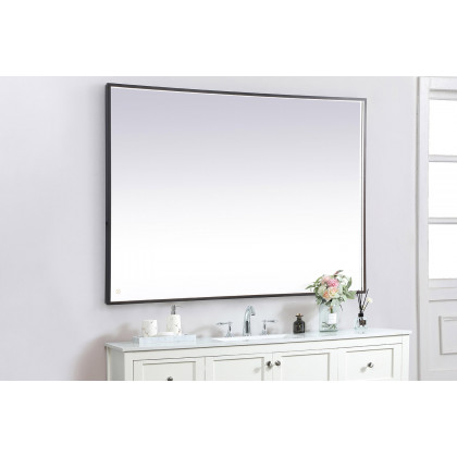 Elegant Wall Mirror - Black, D 60", H 42" (MRE64260BK)