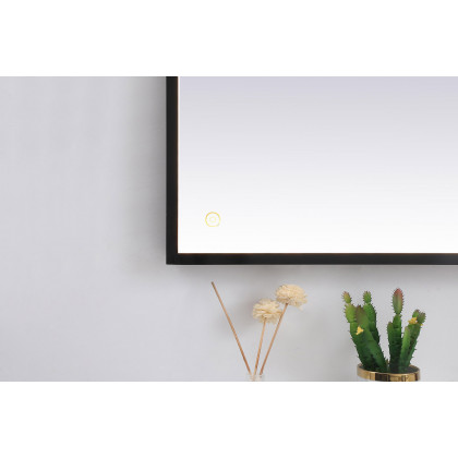 Elegant Wall Mirror - Black, D 60", H 42" (MRE64260BK)