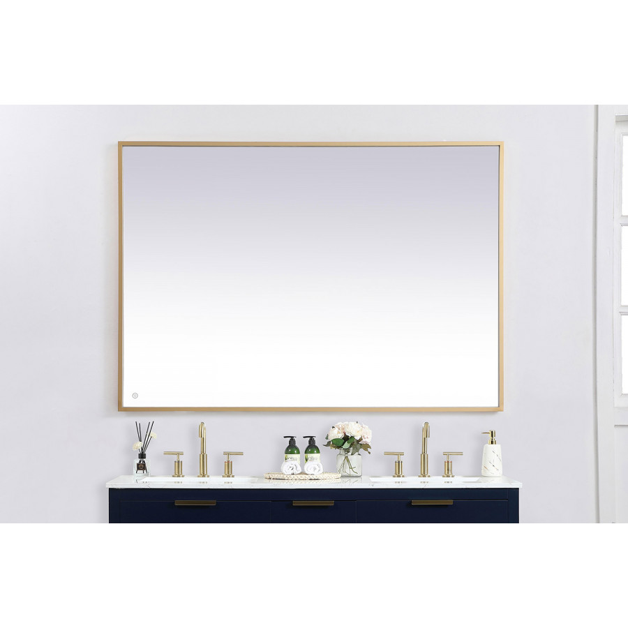 Elegant Wall Mirror - Brass, D 60", H 42" (MRE64260BR)
