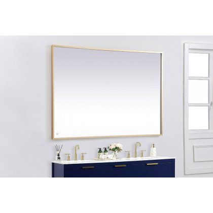 Elegant Wall Mirror - Brass, D 60", H 42" (MRE64260BR)