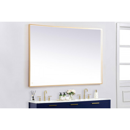 Elegant Wall Mirror - Brass, D 60", H 42" (MRE64260BR)