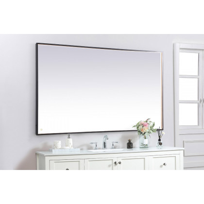 Elegant Wall Mirror - Black, D 72", H 42" (MRE64272BK)