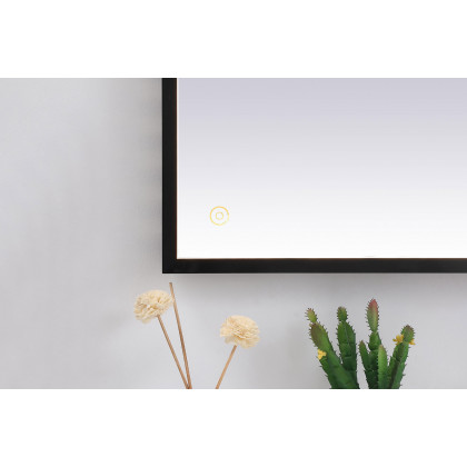 Elegant Wall Mirror - Black, D 72", H 42" (MRE64272BK)