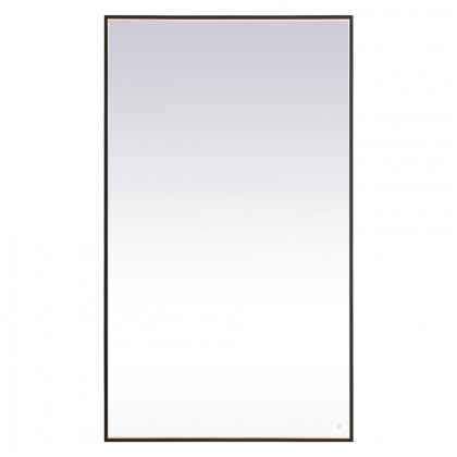 Elegant Wall Mirror - Black, D 72", H 42" (MRE64272BK)