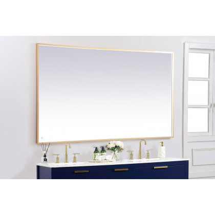 Elegant Wall Mirror - Brass, D 72", H 42" (MRE64272BR)
