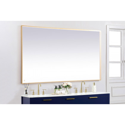 Elegant Wall Mirror - Brass, D 72", H 42" (MRE64272BR)