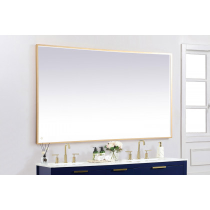 Elegant Wall Mirror - Brass, D 72", H 42" (MRE64272BR)