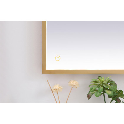 Elegant Wall Mirror - Brass, D 72", H 42" (MRE64272BR)
