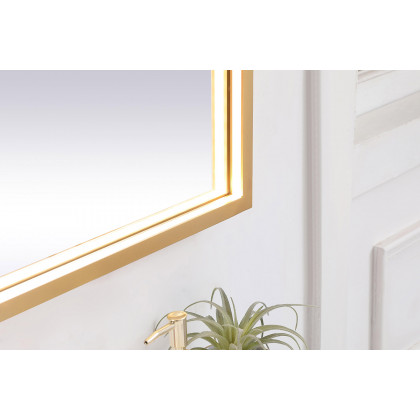Elegant Wall Mirror - Brass, D 72", H 42" (MRE64272BR)
