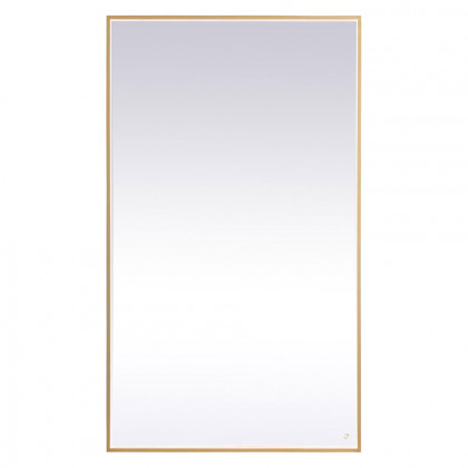 Elegant Wall Mirror - Brass, D 72", H 42" (MRE64272BR)