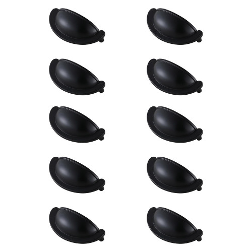 Elegant Claude Drawer Pull, Set of 10 - Matte Black (PL3001)