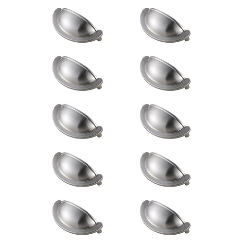 Elegant Claude Drawer Pull, Set of 10 - Brushed Nickel (PL3001)