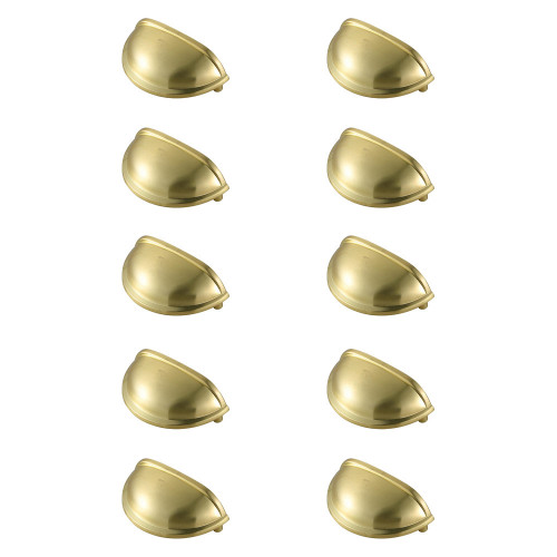 Elegant Claude Drawer Pull, Set of 10 - Brushed Gold (PL3002)
