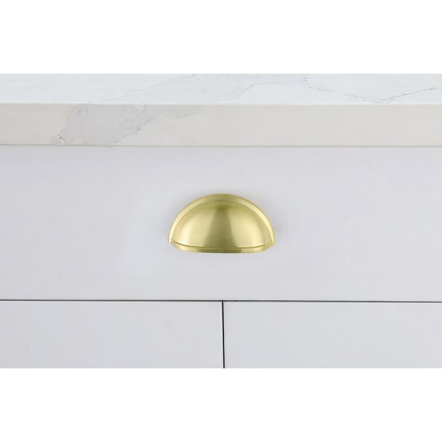 Elegant Claude Drawer Pull, Set of 10 - Brushed Gold (PL3002)