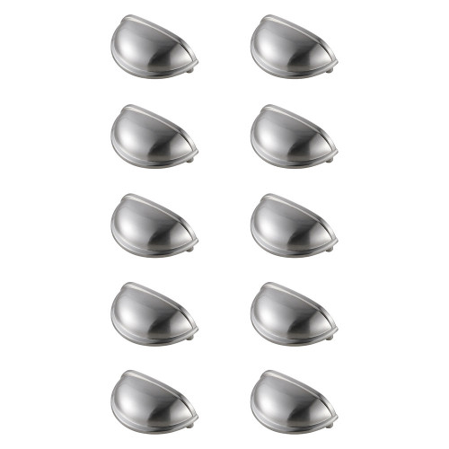 Elegant Claude Drawer Pull, Set of 10 - Brushed Nickel (PL3002)