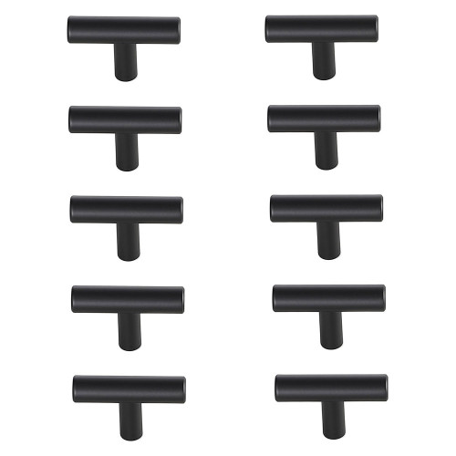 Elegant Quinn 1 Drawer Pull, Set of 10 - Matte Black (PL400-1-MB-10PK)