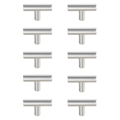 Elegant Quinn 1 Drawer Pull, Set of 10 - Brushed Nickel (PL400-1-NK-10PK)