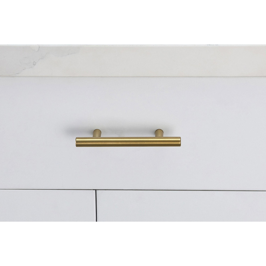 Elegant Quinn 3 Drawer Pull, Set of 10 - Brass, L 5" (PL400-3-BR-10PK)