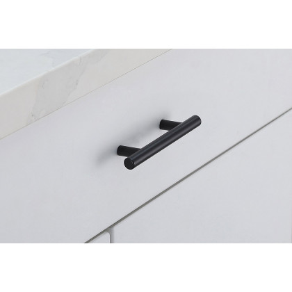 Elegant Quinn 3 Drawer Pull, Set of 10 - Matte Black, L 5" (PL400-3-MB-10PK)