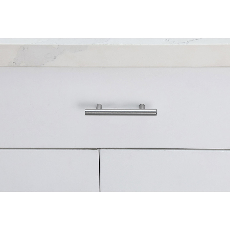 Elegant Quinn 3 Drawer Pull, Set of 10 - Brushed Nickel, L 5" (PL400-3-NK-10PK)
