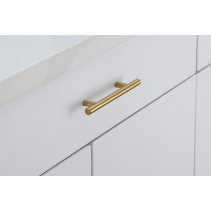 Elegant Quinn 3 Drawer Pull, Set of 10 - Brass, L 6.4" (PL400-4-BR-10PK)