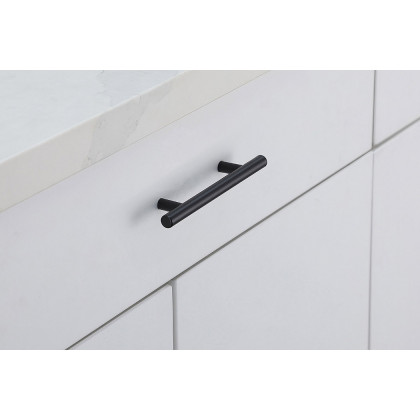 Elegant Quinn 3 Drawer Pull, Set of 10 - Matte Black, L 6.4" (PL400-4-MB-10PK)