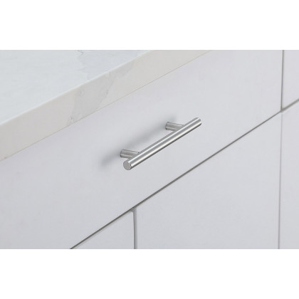 Elegant Quinn 3 Drawer Pull, Set of 10 - Brushed Nickel, L 6.4" (PL400-4-NK-10PK)