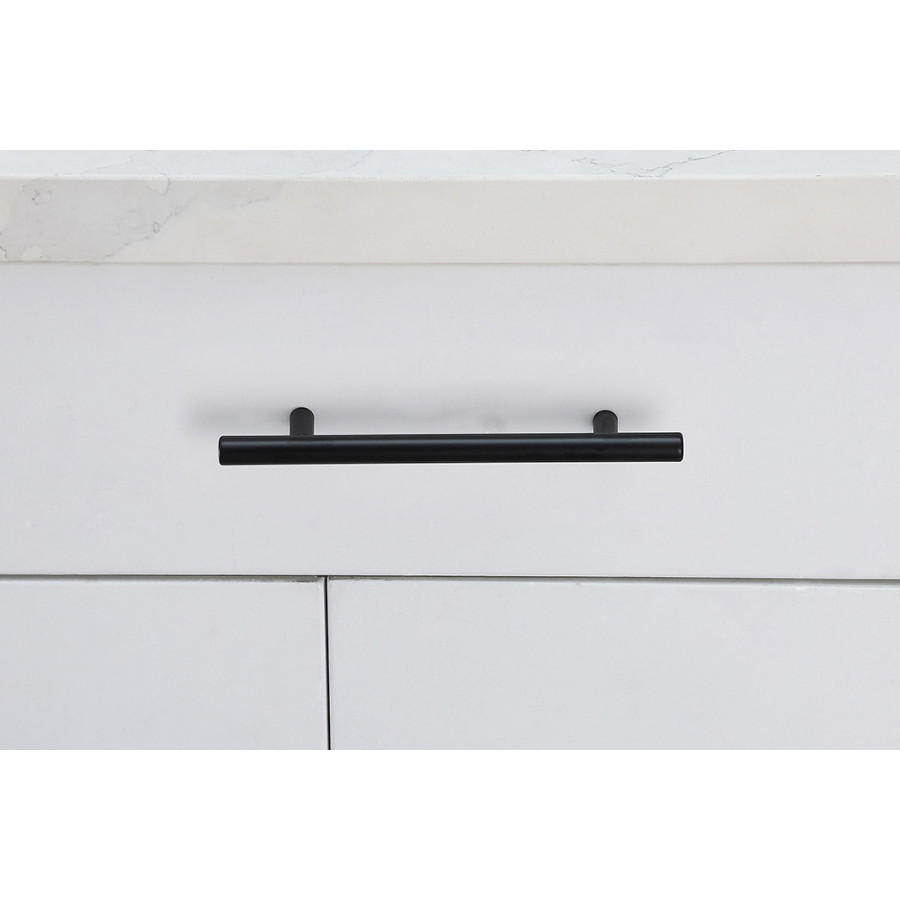 Elegant Quinn 3 Drawer Pull, Set of 10 - Matte Black, L 7.6" (PL400-5-MB-10PK)